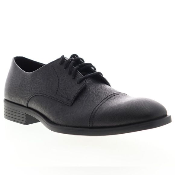 Calvin Klein Conner Small Tumbled Oxford Black Shoe CapToe Size 11.5 - Picture 1 of 13